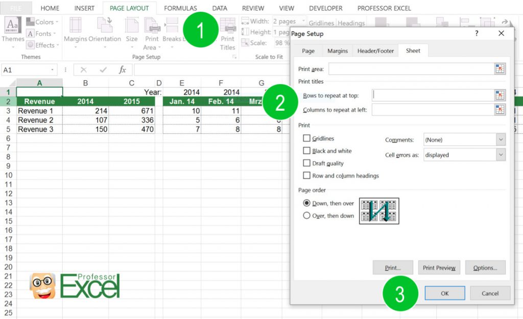 Why I Can T Choose Rows And Columns To Repeat On Print Outs In Excel