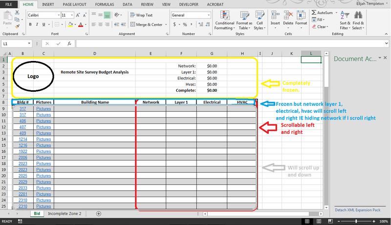 Windows 7 Selective Scrolling In Excel Super User